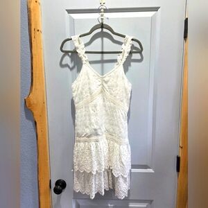 Sim And Sam Crochet Floral Eyelet Dress Size Medium